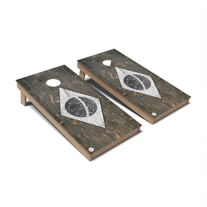 Slick Woody's Cornhole Co. Cornhole Board Rustic Brazil International Flag Cornhole Boards - Backyard