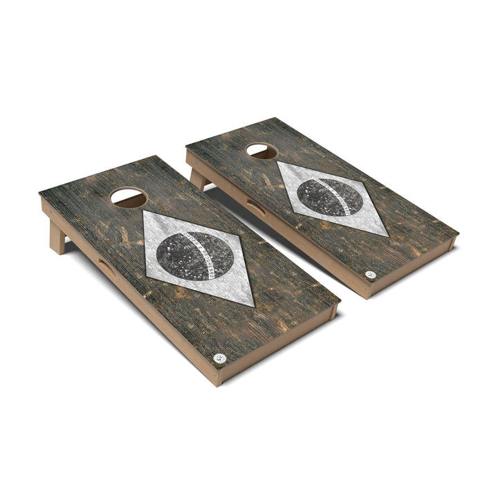 Slick Woody's Cornhole Co. Cornhole Board Rustic Brazil International Flag Cornhole Boards - Professional Signature