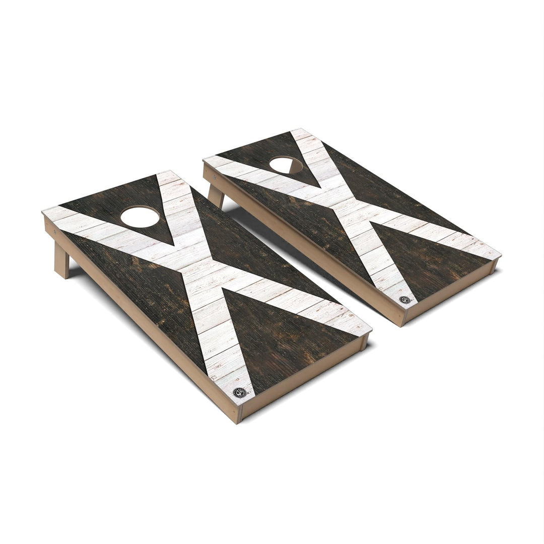 Slick Woody's Cornhole Co. Cornhole Board Rustic Scotland International Flag Cornhole Boards - Backyard