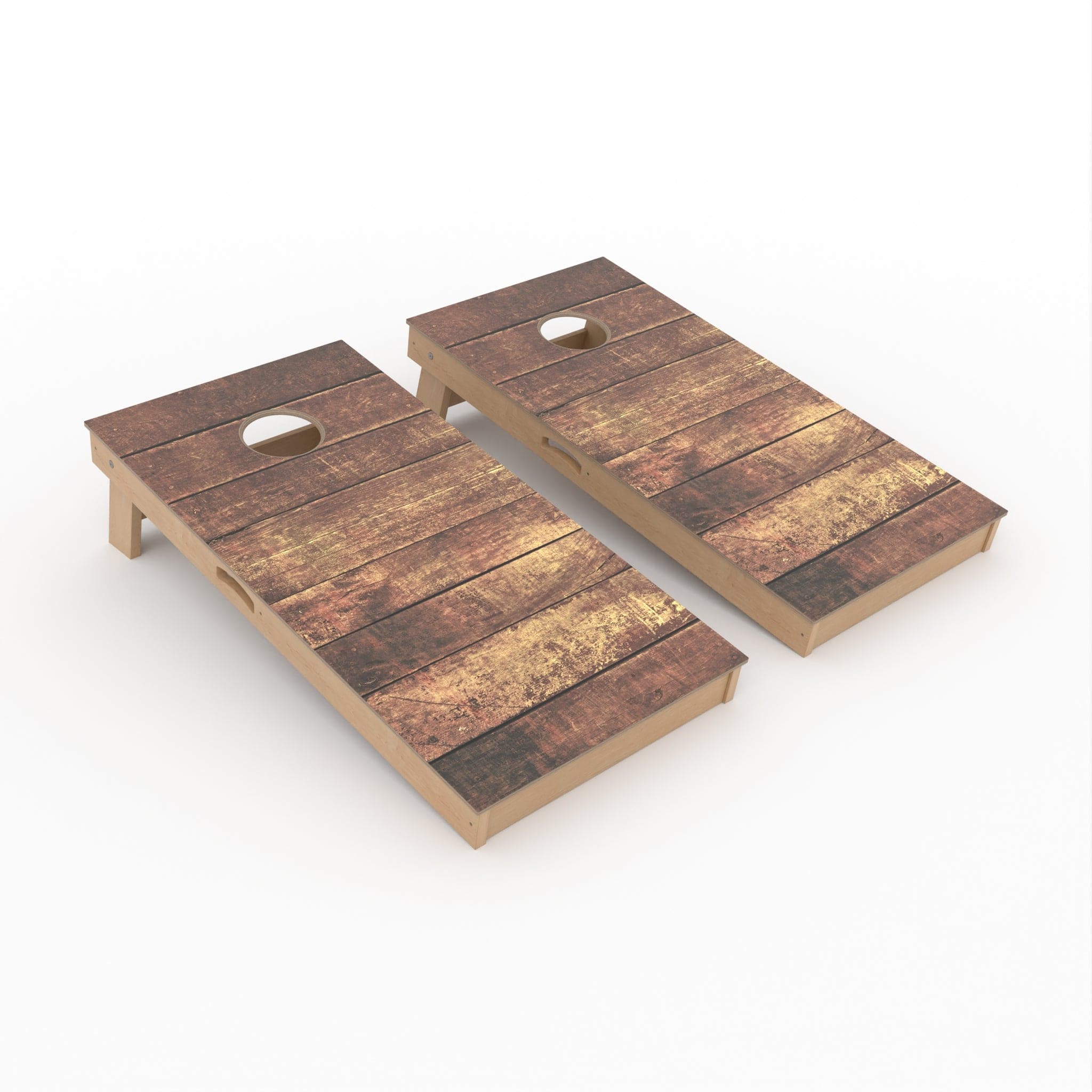 Rustic Wood Cornhole Boards - Professional Signature