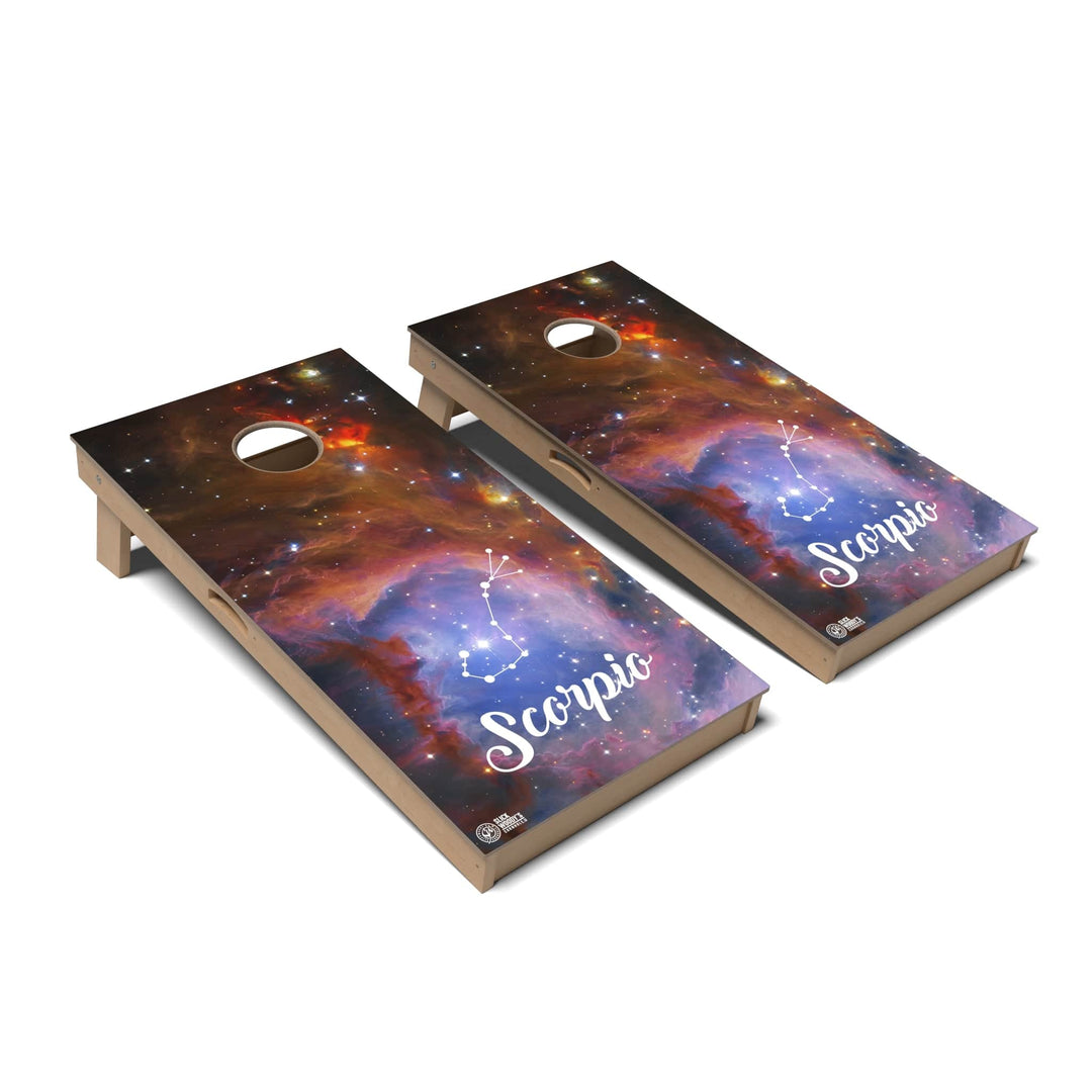 Slick Woody's Cornhole Co. Cornhole Board Scorpio Zodiac Cornhole Boards - Backyard