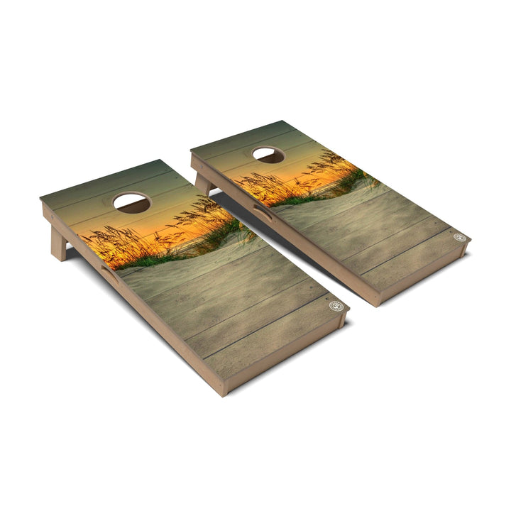 Slick Woody's Cornhole Co. Cornhole Board Sea Oats Coastal Cornhole Boards - Professional Signature