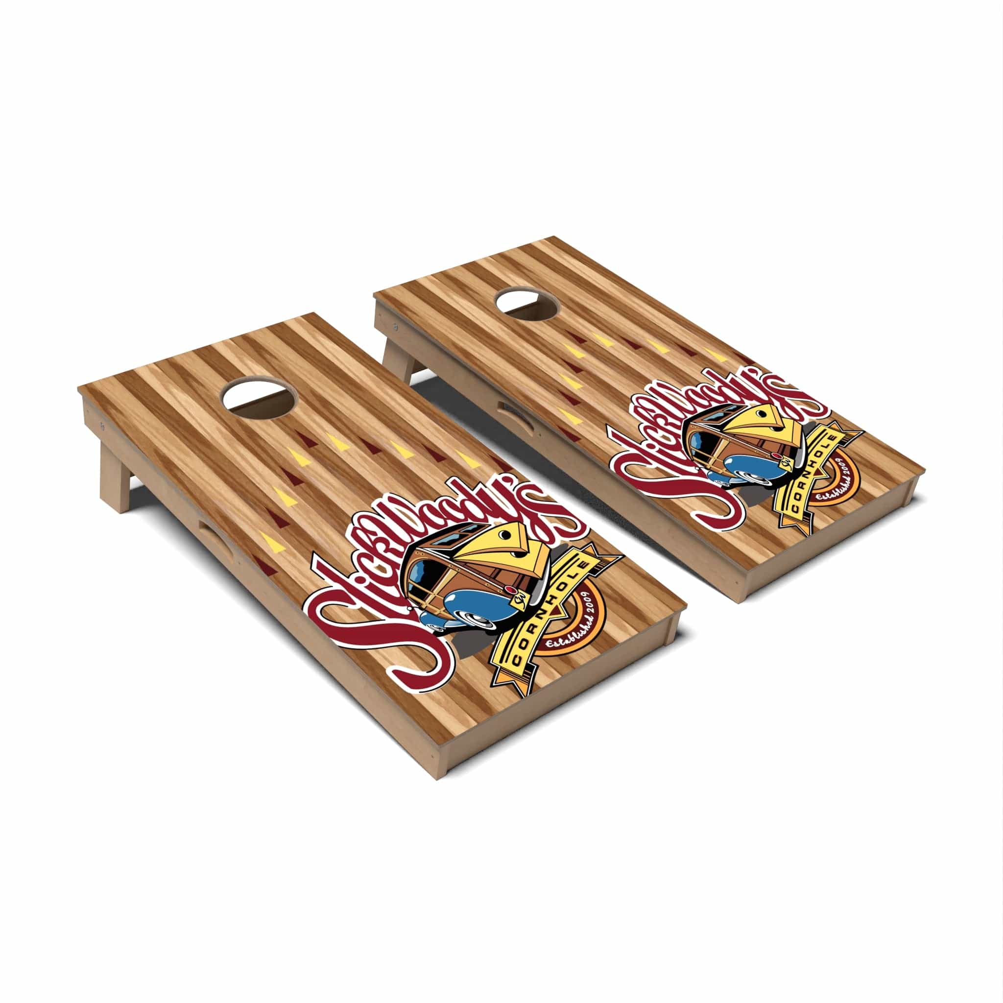 Slick Woody's Cornhole Company 素朴な州旗4 x 2フィート 規定サイズコーンホールボードセット；100%アメリカ製 Slick Woody\u0027s Cornhole Boards - Professional Signature