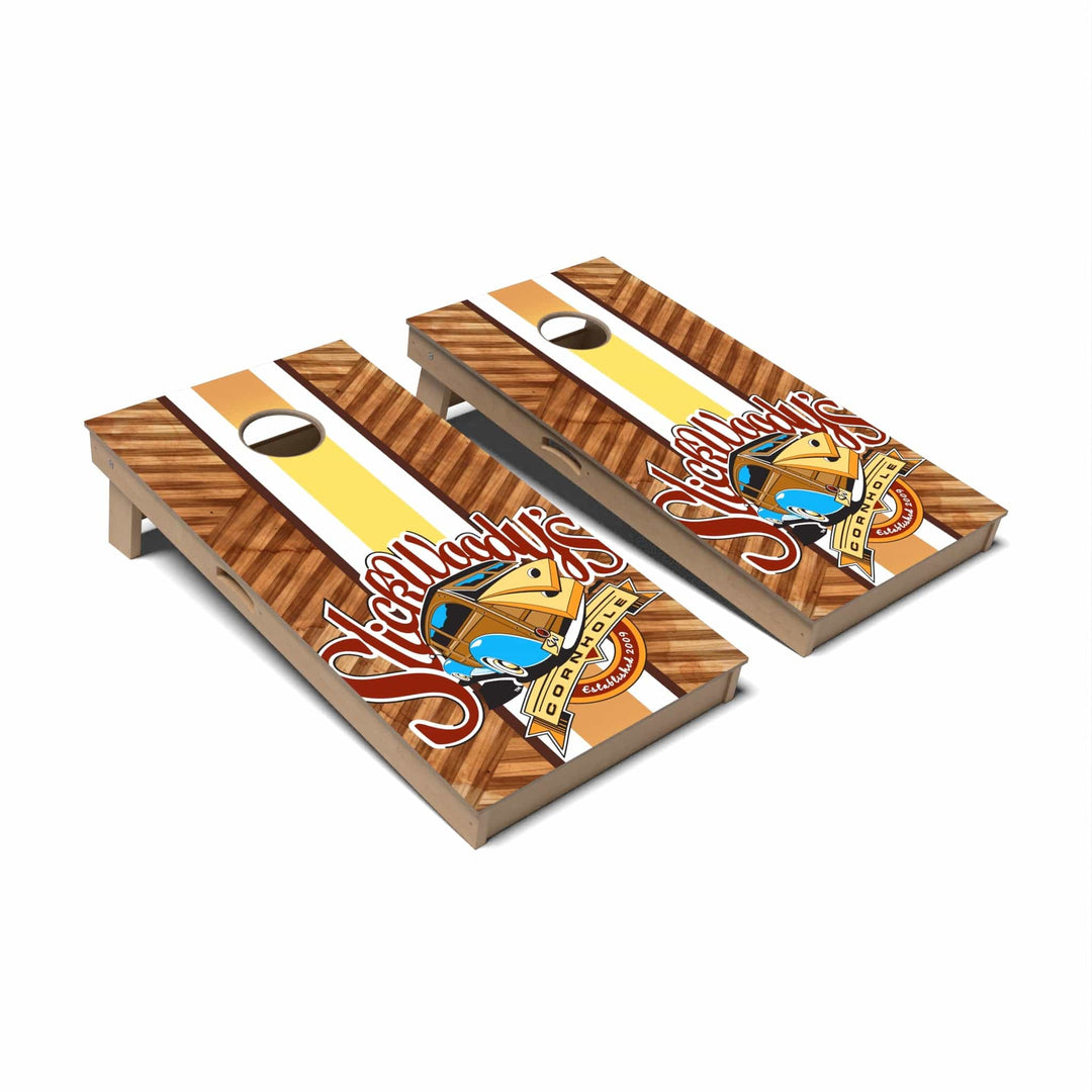 Slick Woody's Cornhole Co. Cornhole Board Signature Stripe Slick Woody's Cornhole Boards - Professional Signature