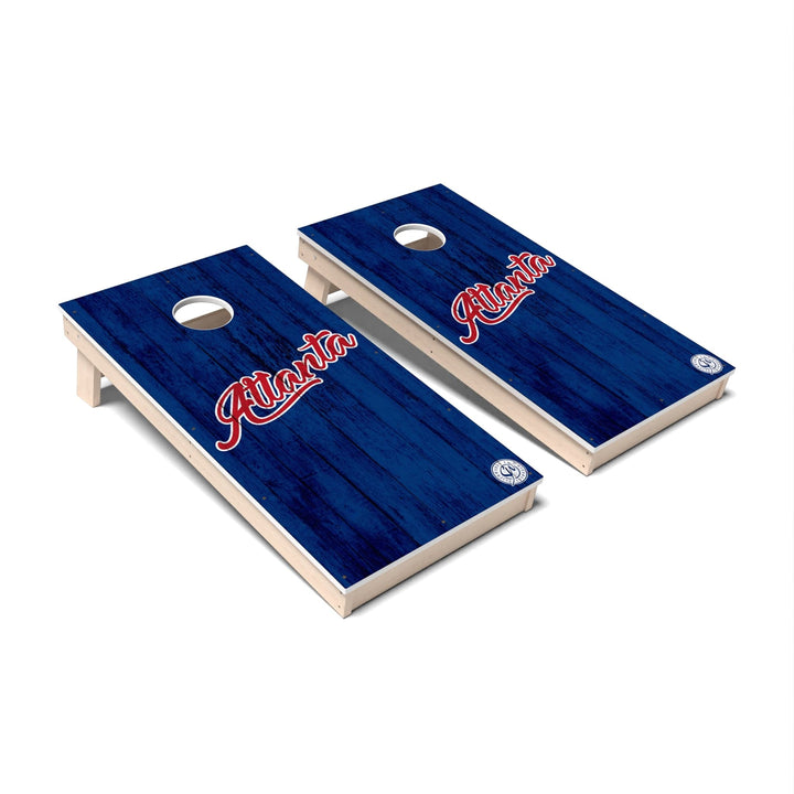 Slick Woody's Cornhole Co. Cornhole Board Solid Baseball Atlanta Cornhole Boards - All Weather