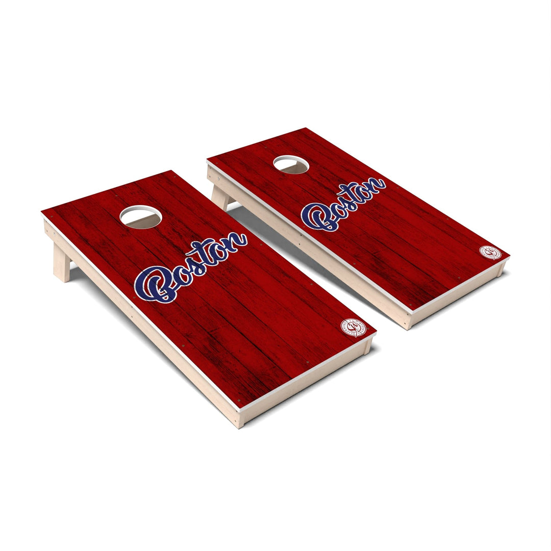 Slick Woody's Cornhole Co. Cornhole Board Solid Baseball Boston Cornhole Boards - All Weather
