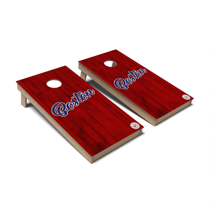 Slick Woody's Cornhole Co. Cornhole Board Solid Baseball Boston Cornhole Boards - Backyard