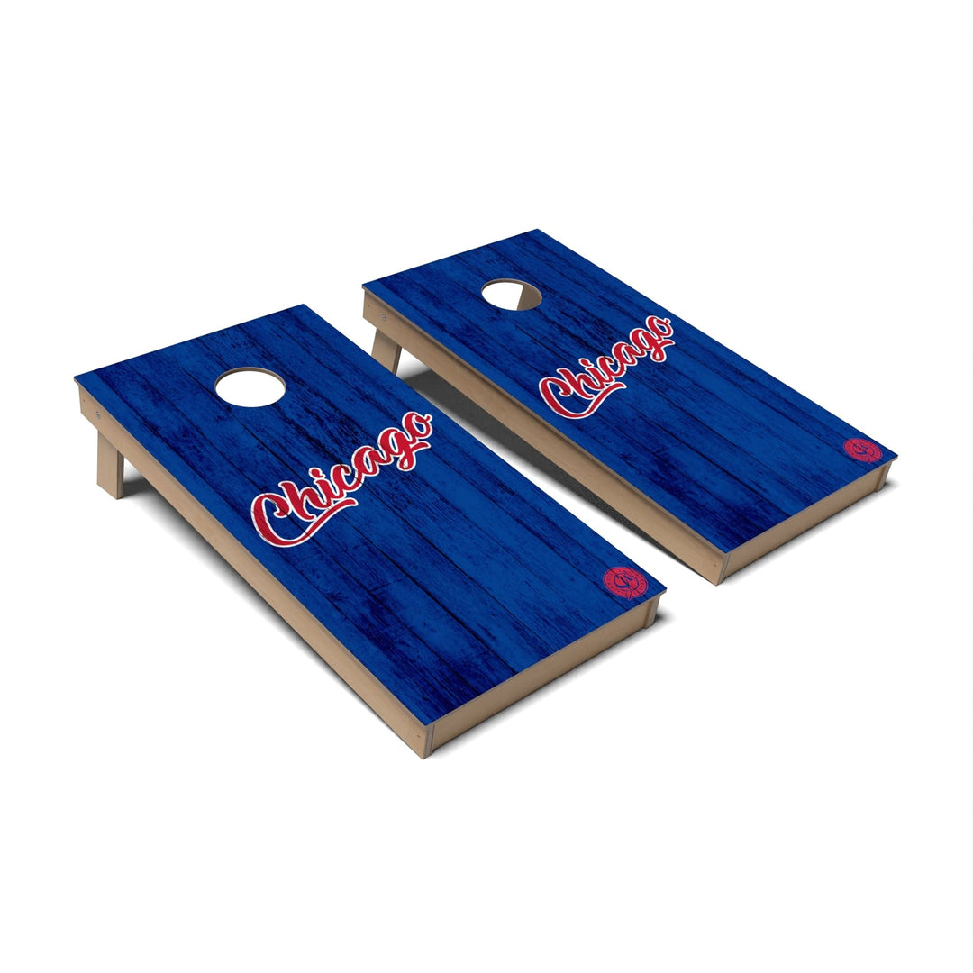 Slick Woody's Cornhole Co. Cornhole Board Solid Baseball Chicago Cornhole Boards - Backyard