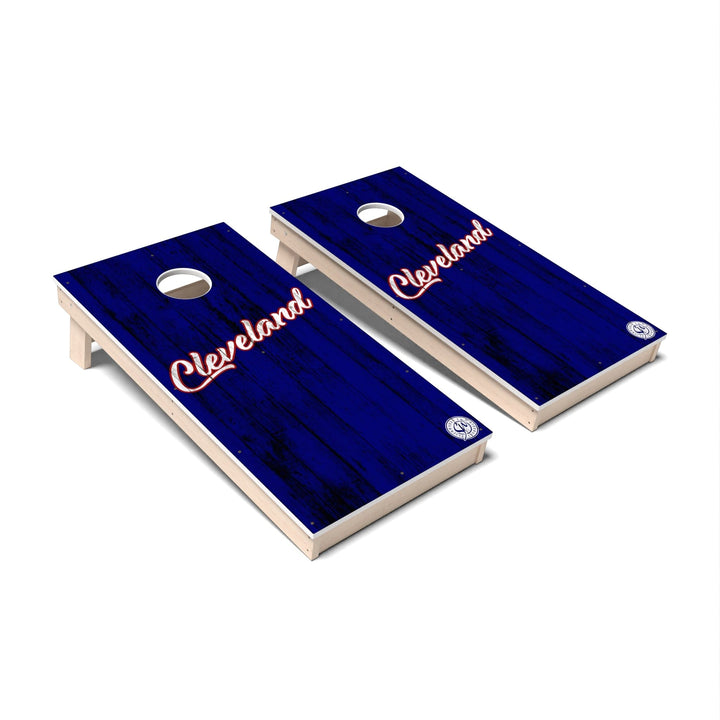 Slick Woody's Cornhole Co. Cornhole Board Solid Baseball Cleveland Cornhole Boards - All Weather