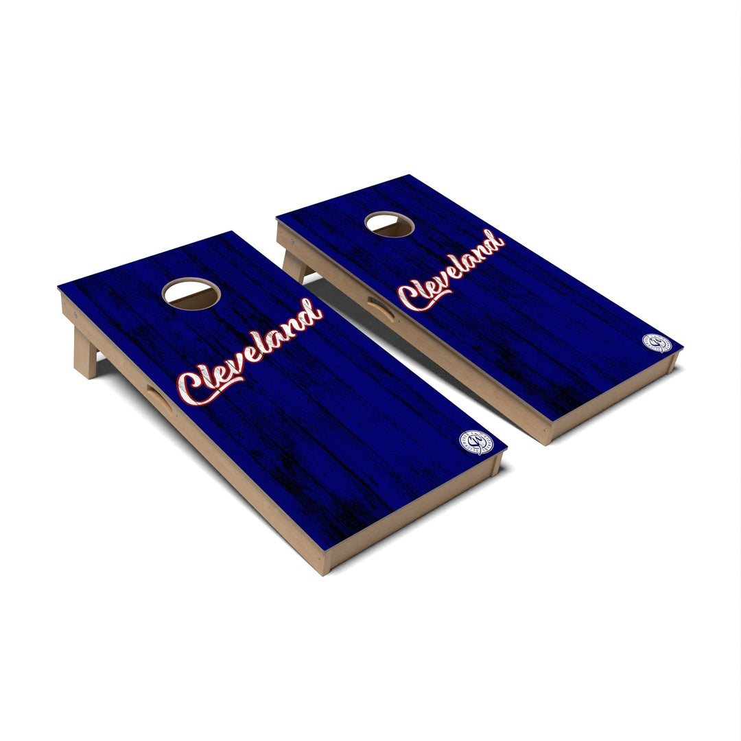 Slick Woody's Cornhole Co. Cornhole Board Solid Baseball Cleveland Cornhole Boards - Professional Signature