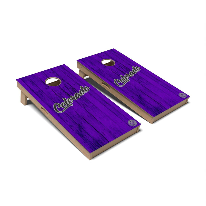 Slick Woody's Cornhole Co. Cornhole Board Solid Baseball Colorado Cornhole Boards - Professional Signature