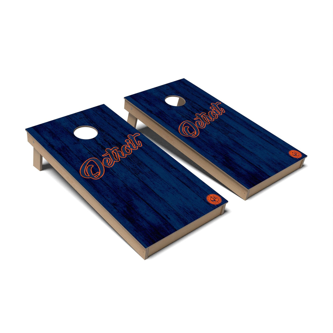 Slick Woody's Cornhole Co. Cornhole Board Solid Baseball Detroit Cornhole Boards - Backyard