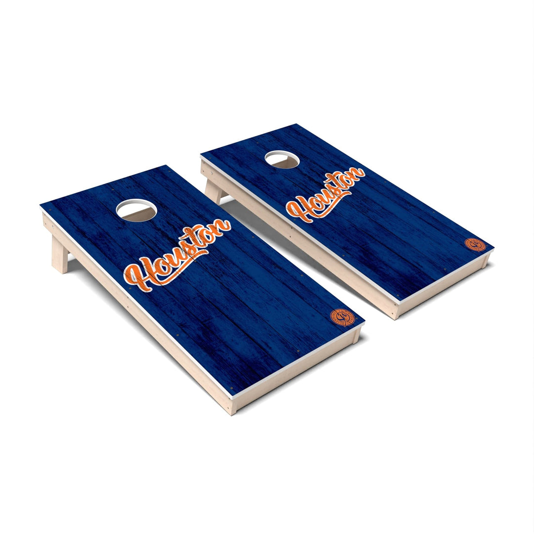Slick Woody's Cornhole Co. Cornhole Board Solid Baseball Houston Cornhole Boards - All Weather