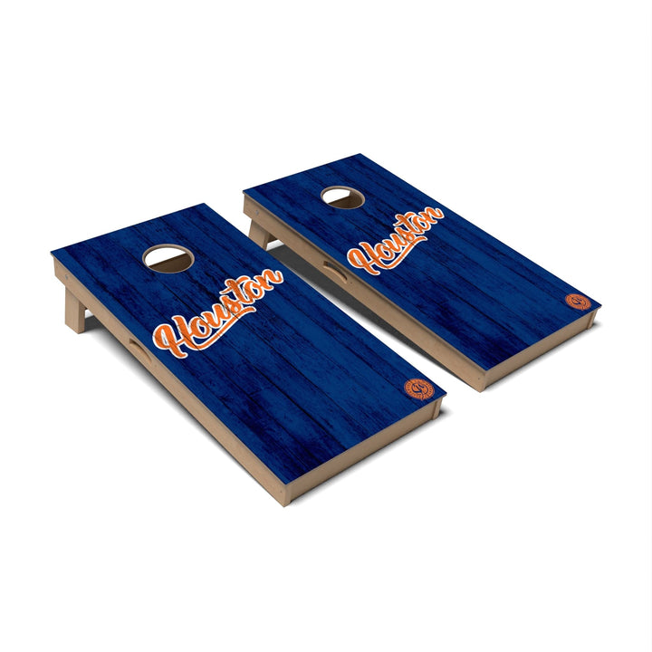 Slick Woody's Cornhole Co. Cornhole Board Solid Baseball Houston Cornhole Boards - Professional Signature