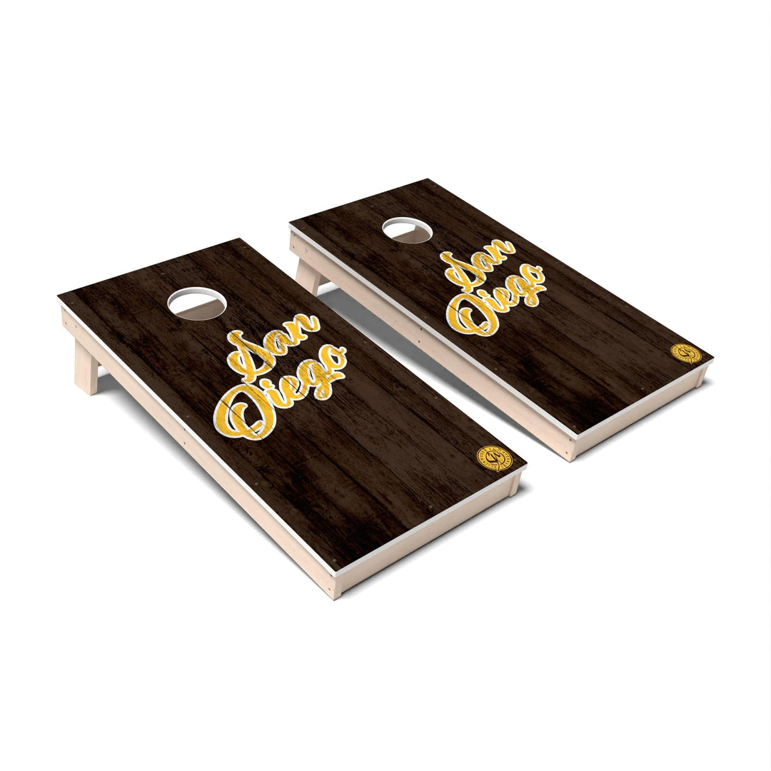 Slick Woody's Cornhole Co. Cornhole Board Solid Baseball San Diego Cornhole Boards - All Weather