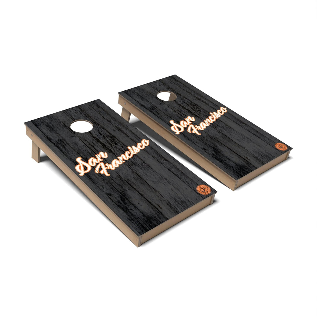 Slick Woody's Cornhole Co. Cornhole Board Solid Baseball San Francisco Cornhole Boards - Backyard