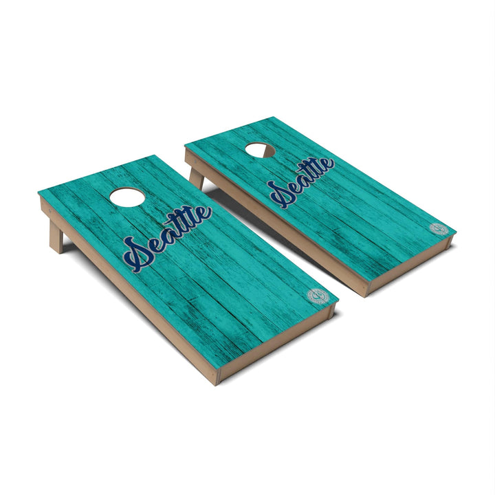 Slick Woody's Cornhole Co. Cornhole Board Solid Baseball Seattle Cornhole Boards - Backyard