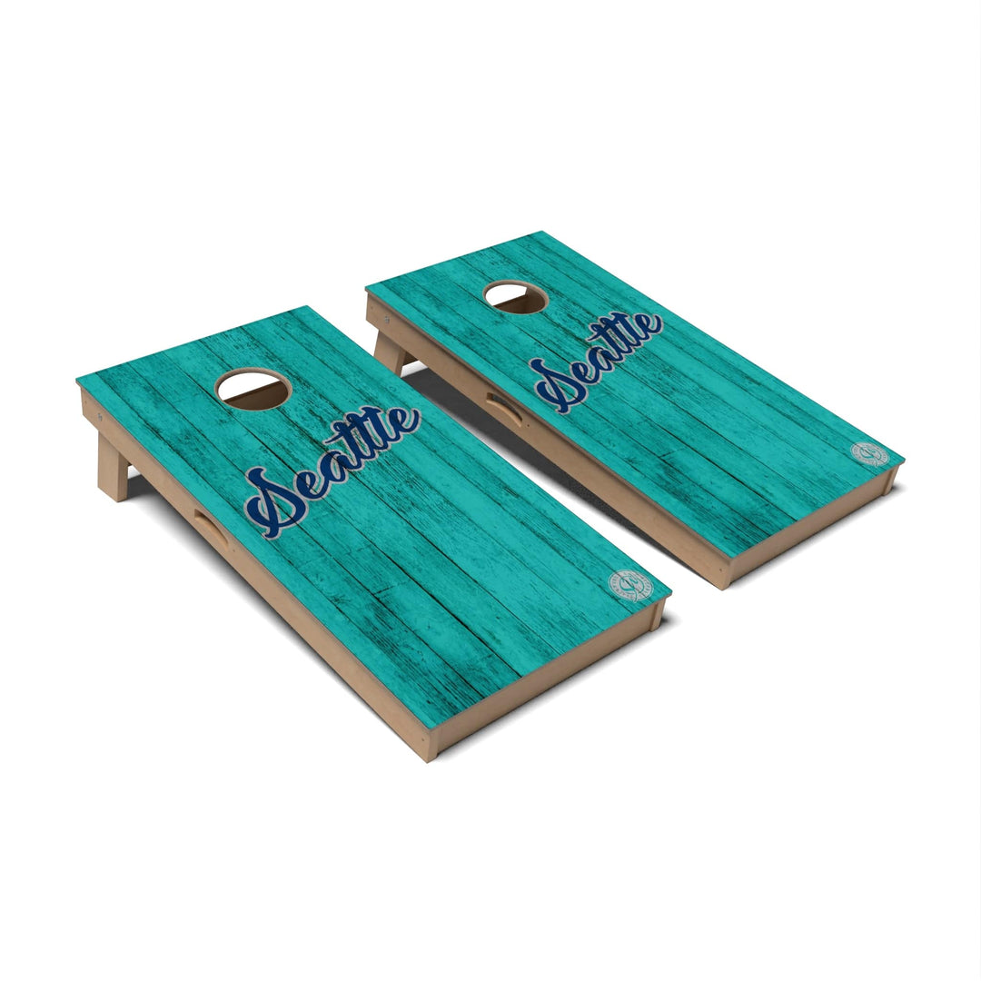Slick Woody's Cornhole Co. Cornhole Board Solid Baseball Seattle Cornhole Boards - Professional Signature