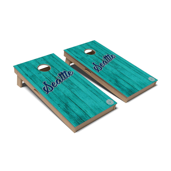Slick Woody's Cornhole Co. Cornhole Board Solid Baseball Seattle Cornhole Boards - Professional Signature