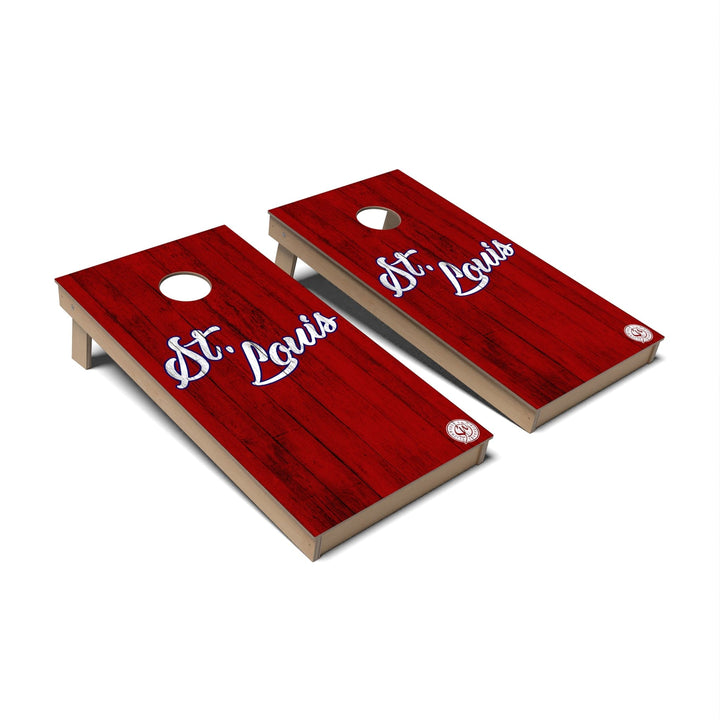 Slick Woody's Cornhole Co. Cornhole Board Solid Baseball St. Louis Cornhole Boards - Backyard