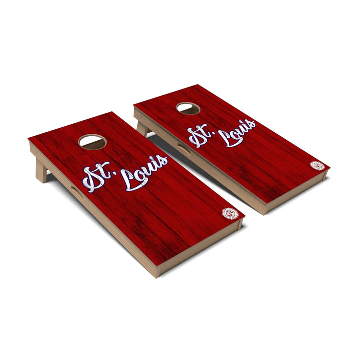 Slick Woody's Cornhole Co. Cornhole Board Solid Baseball St. Louis Cornhole Boards - Professional Signature