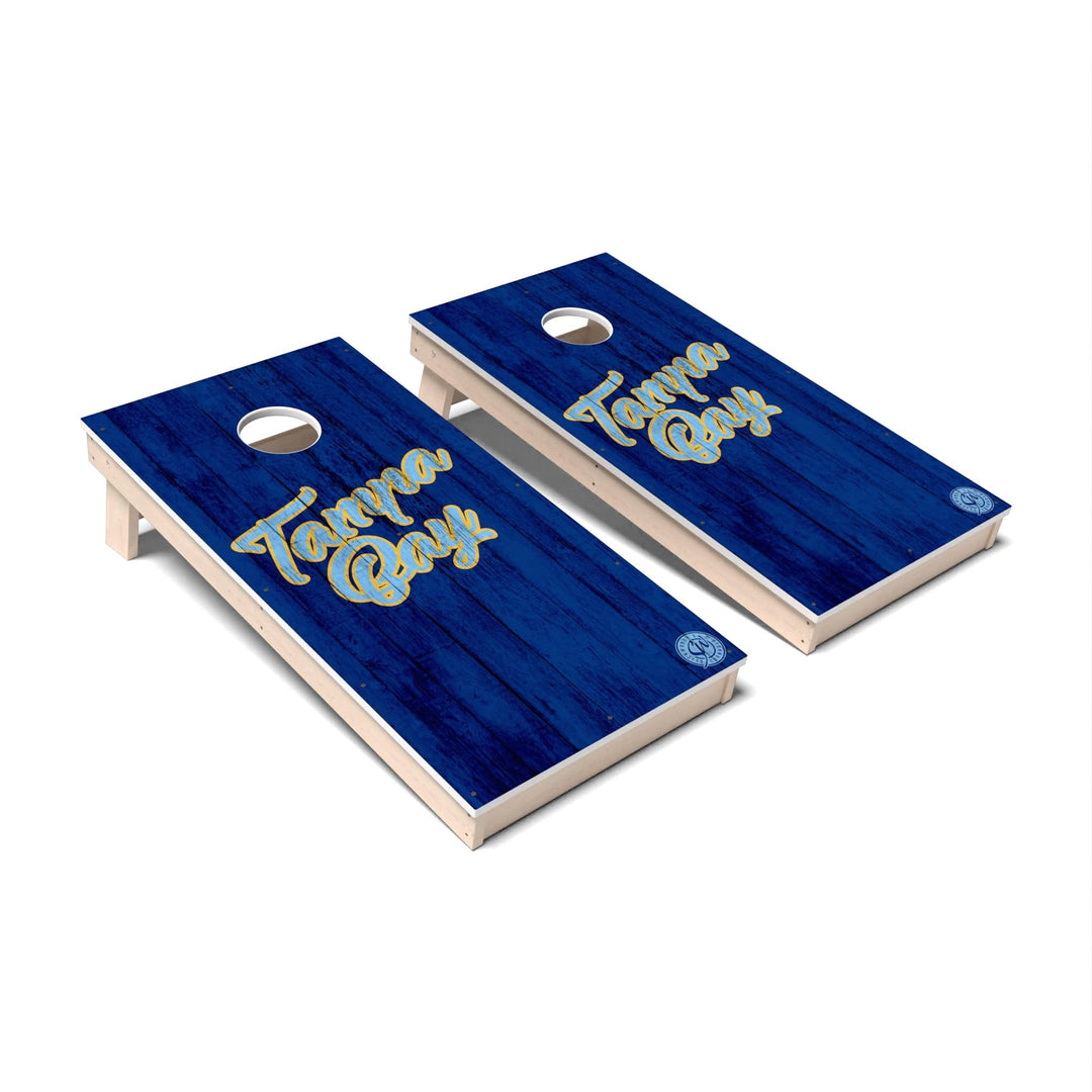 Slick Woody's Cornhole Co. Cornhole Board Solid Baseball Tampa Bay Cornhole Boards - All Weather