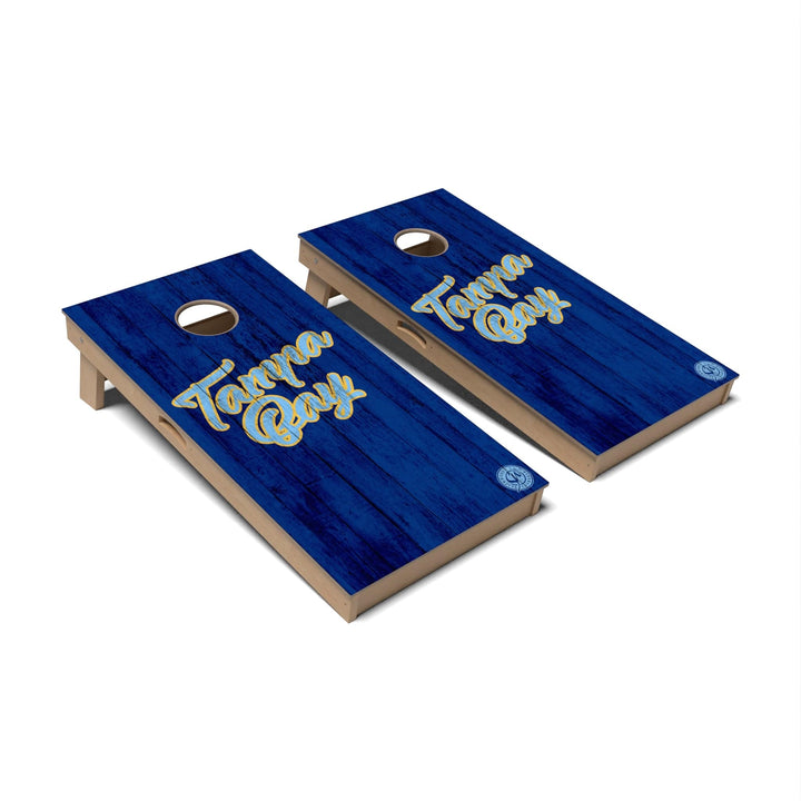 Slick Woody's Cornhole Co. Cornhole Board Solid Baseball Tampa Bay Cornhole Boards - Professional Signature