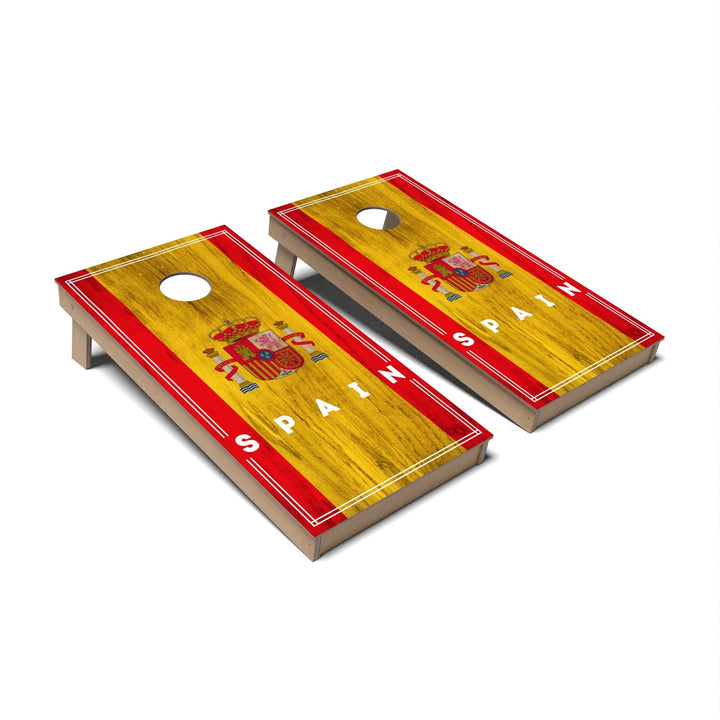 Slick Woody's Cornhole Co. Cornhole Board Spain International Flag 2.0 Cornhole Boards - Backyard