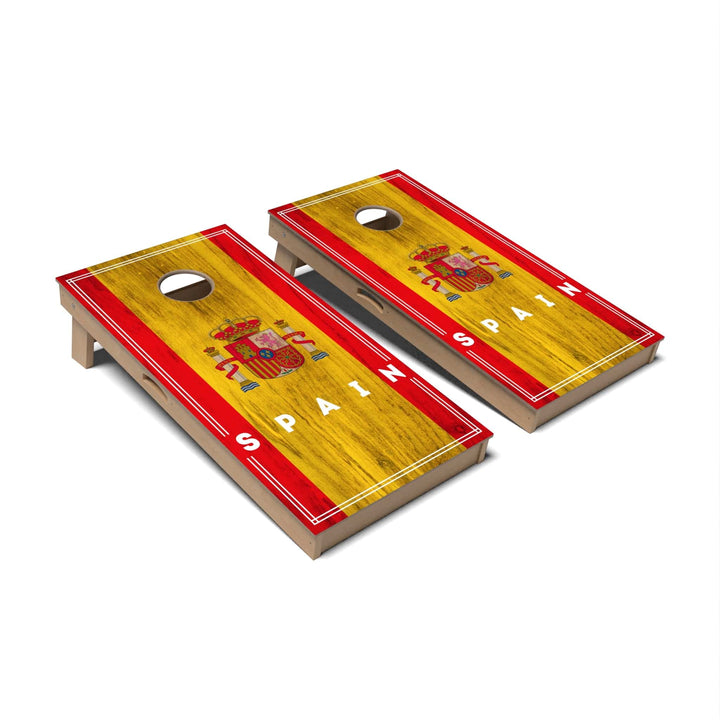 Slick Woody's Cornhole Co. Cornhole Board Spain International Flag 2.0 Cornhole Boards - Professional Signature