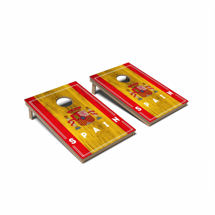 Slick Woody's Cornhole Co. Cornhole Board Spain International Flag 2.0 Cornhole Boards - Tailgate