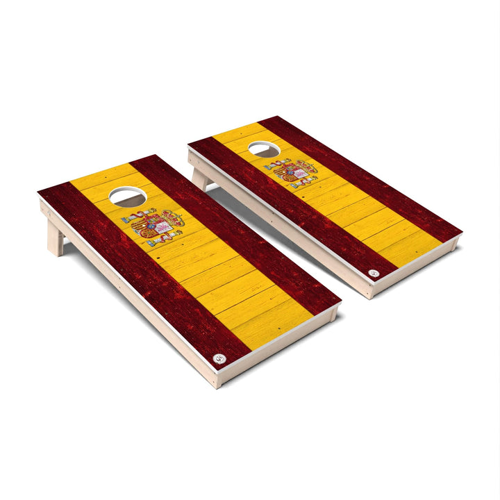 Slick Woody's Cornhole Co. Cornhole Board Spain International Flag Cornhole Boards - All Weather