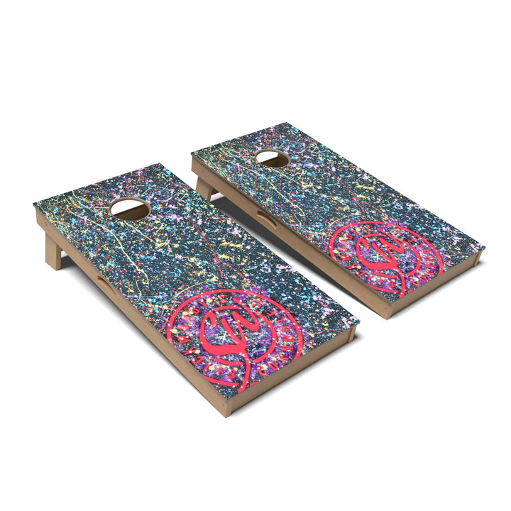 Slick Woody's Cornhole Co. Cornhole Board Splatter Artist Cornhole Boards - Professional Signature