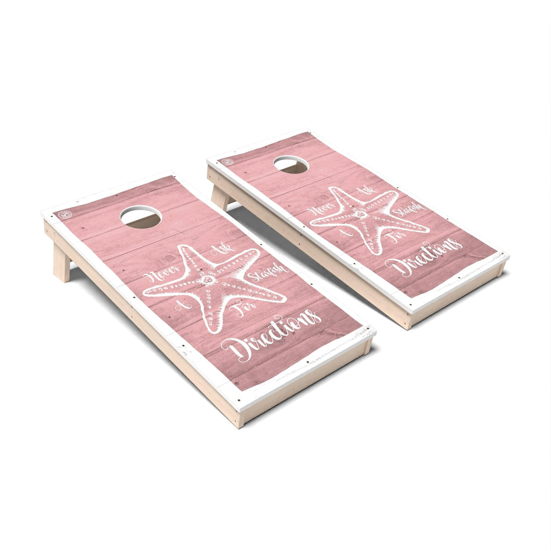 Slick Woody's Cornhole Co. Cornhole Board Starfish Coastal Cornhole Boards - All Weather