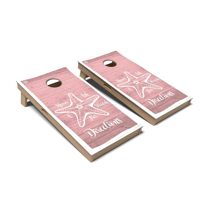 Slick Woody's Cornhole Co. Cornhole Board Starfish Coastal Cornhole Boards - Professional Signature