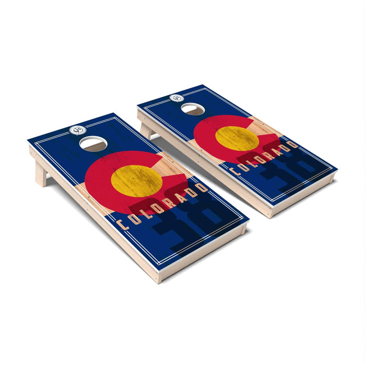 Slick Woody's Cornhole Co. Cornhole Board State Flag 2.0 Colorado Cornhole Boards - All Weather