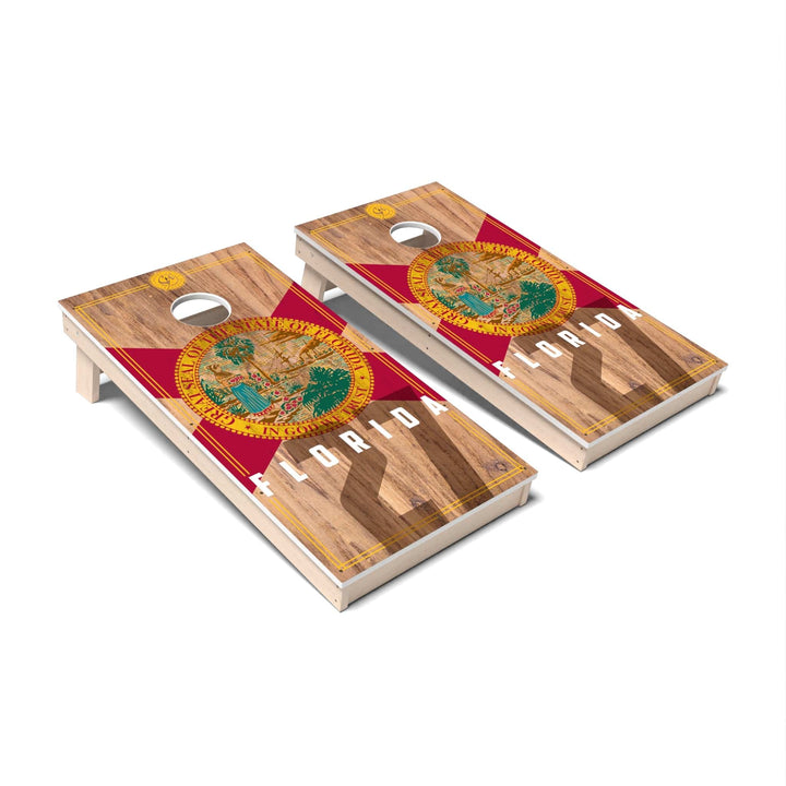 Slick Woody's Cornhole Co. Cornhole Board State Flag 2.0 Florida Cornhole Boards - All Weather