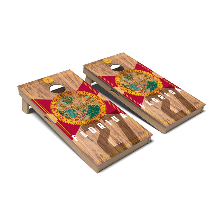 Slick Woody's Cornhole Co. Cornhole Board State Flag 2.0 Florida Cornhole Boards - Professional Signature