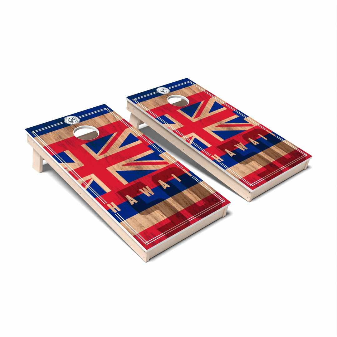 Slick Woody's Cornhole Co. Cornhole Board State Flag 2.0 Hawaii Cornhole Boards - All Weather