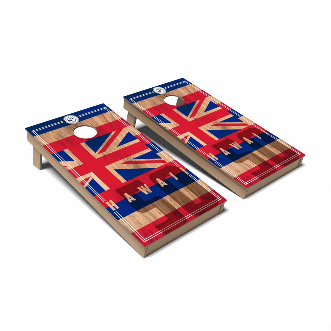 Slick Woody's Cornhole Co. Cornhole Board State Flag 2.0 Hawaii Cornhole Boards - Backyard