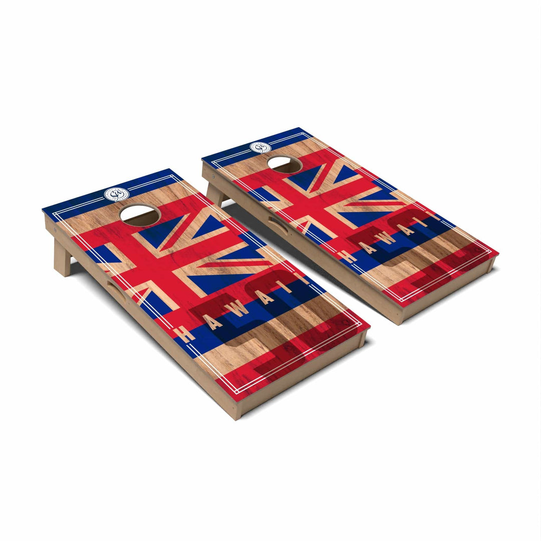 Slick Woody's Cornhole Co. Cornhole Board State Flag 2.0 Hawaii Cornhole Boards - Professional Signature