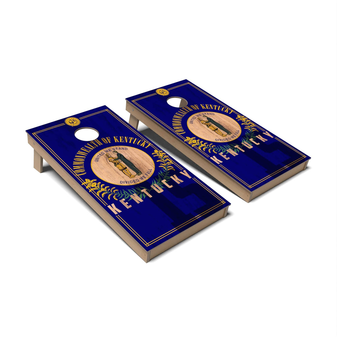 Slick Woody's Cornhole Co. Cornhole Board State Flag 2.0 Kentucky Cornhole Boards - Backyard
