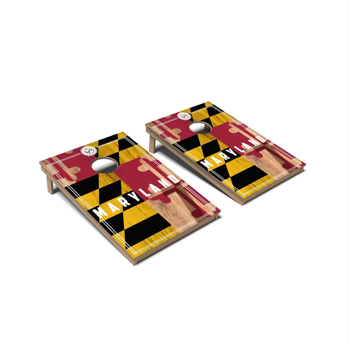 Slick Woody's Cornhole Co. Cornhole Board State Flag 2.0 Maryland Cornhole Boards - Tailgate