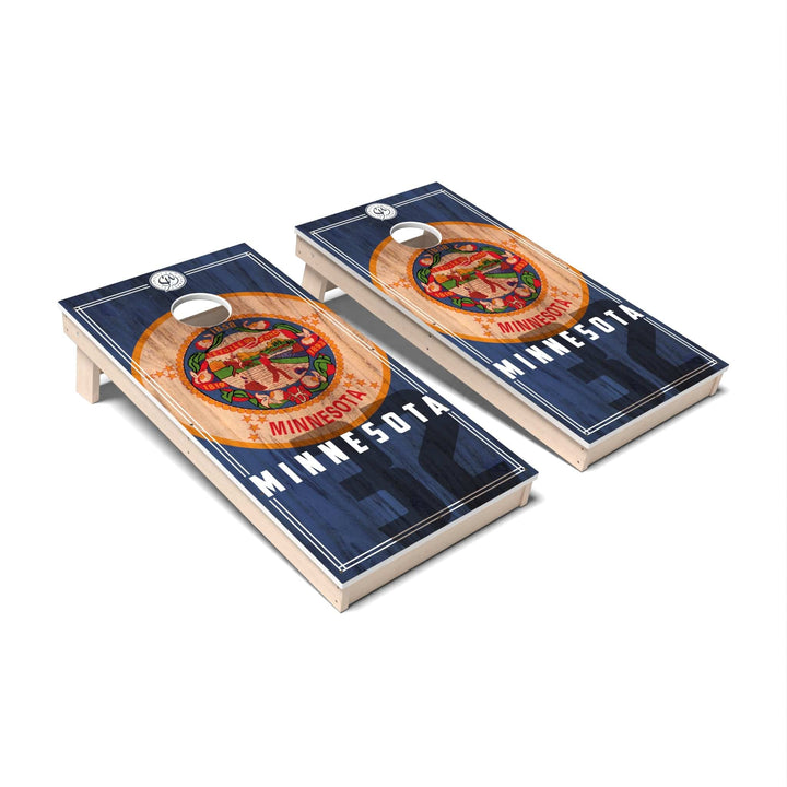 Slick Woody's Cornhole Co. Cornhole Board State Flag 2.0 Minnesota Cornhole Boards - All Weather