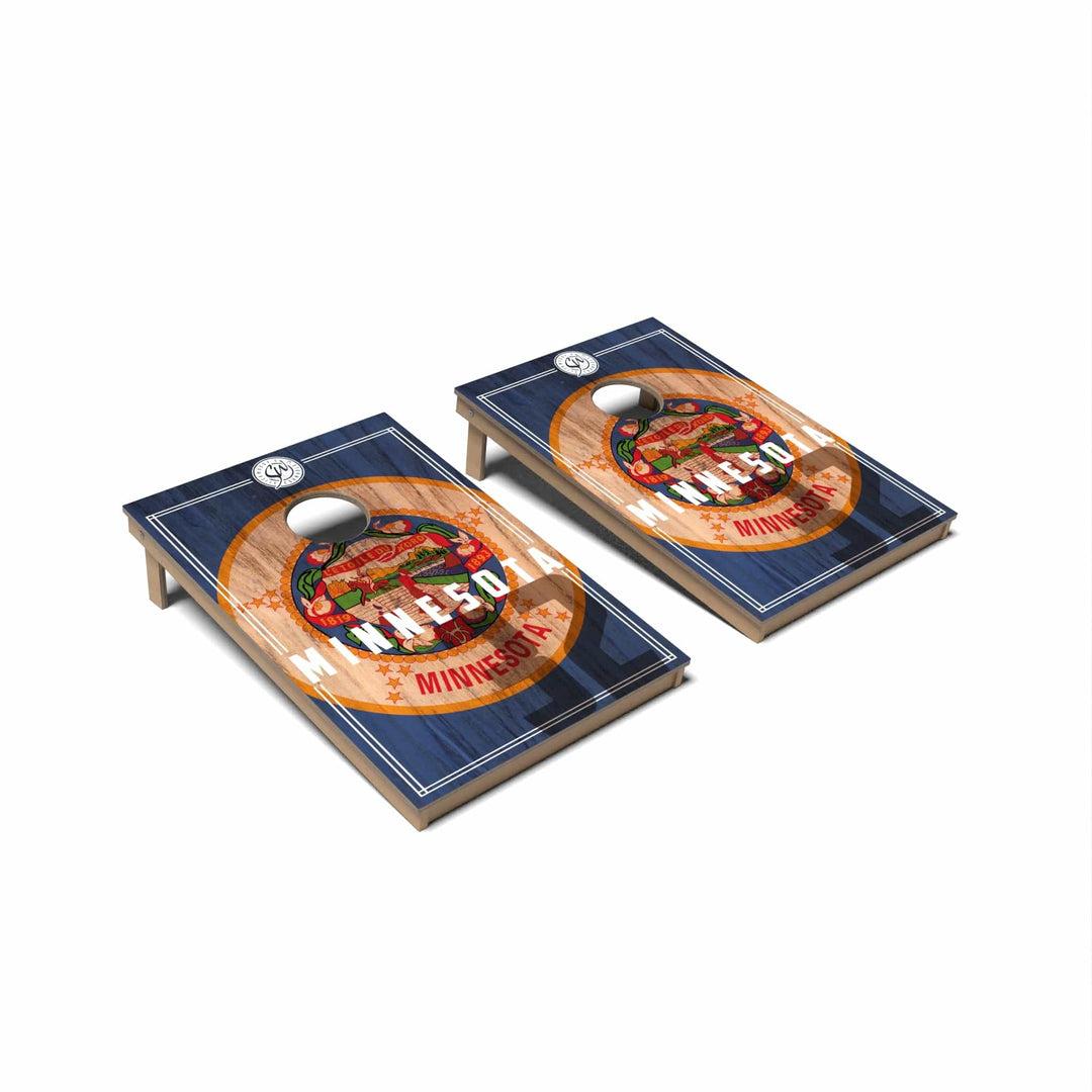 Slick Woody's Cornhole Co. Cornhole Board State Flag 2.0 Minnesota Cornhole Boards - Tailgate