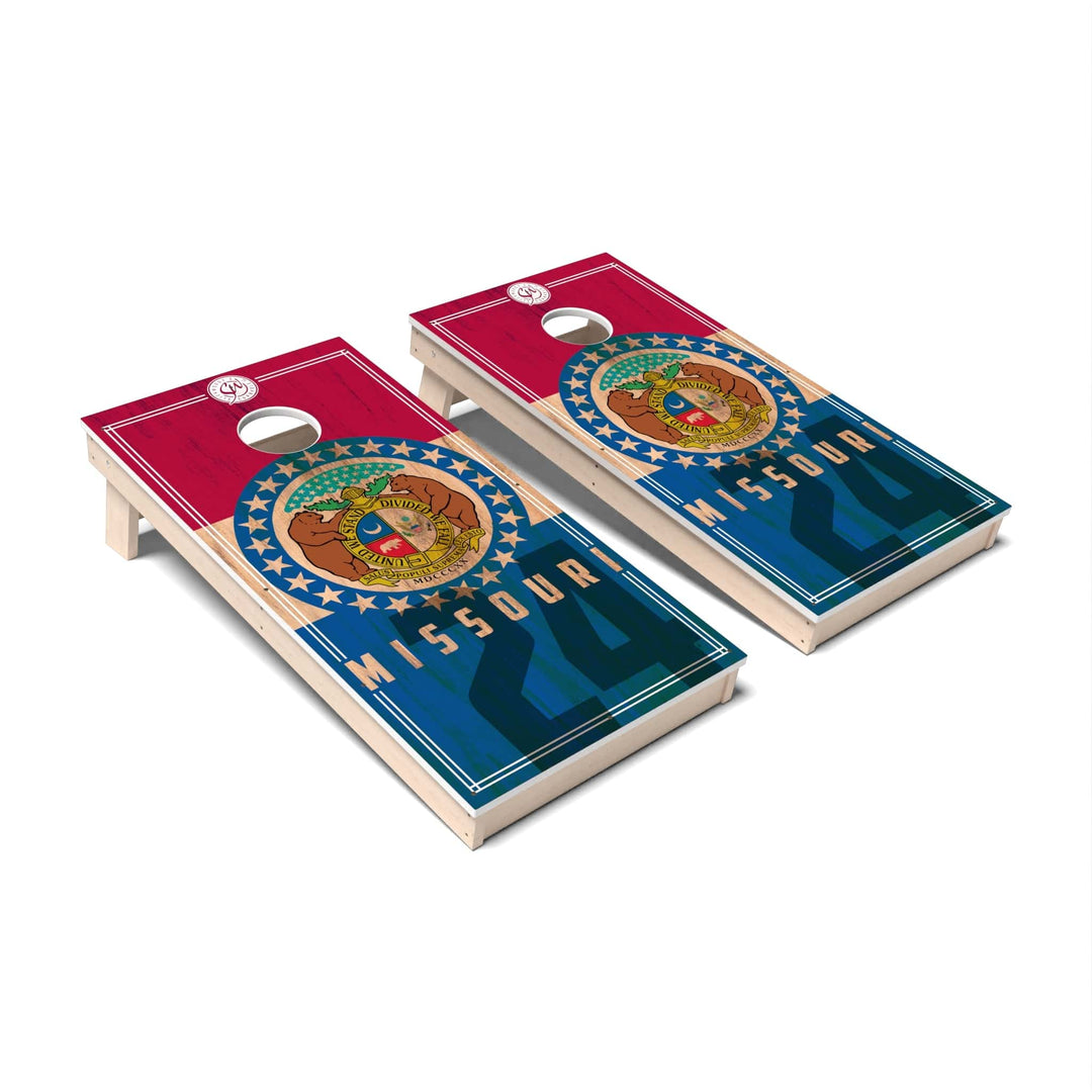 Slick Woody's Cornhole Co. Cornhole Board State Flag 2.0 Missouri Cornhole Boards - All Weather