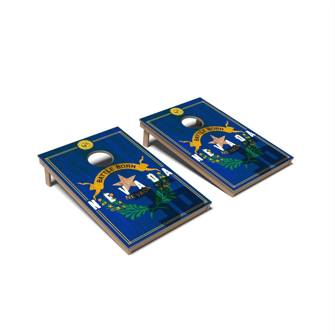 Slick Woody's Cornhole Co. Cornhole Board State Flag 2.0 Nebraska Cornhole Boards - Tailgate