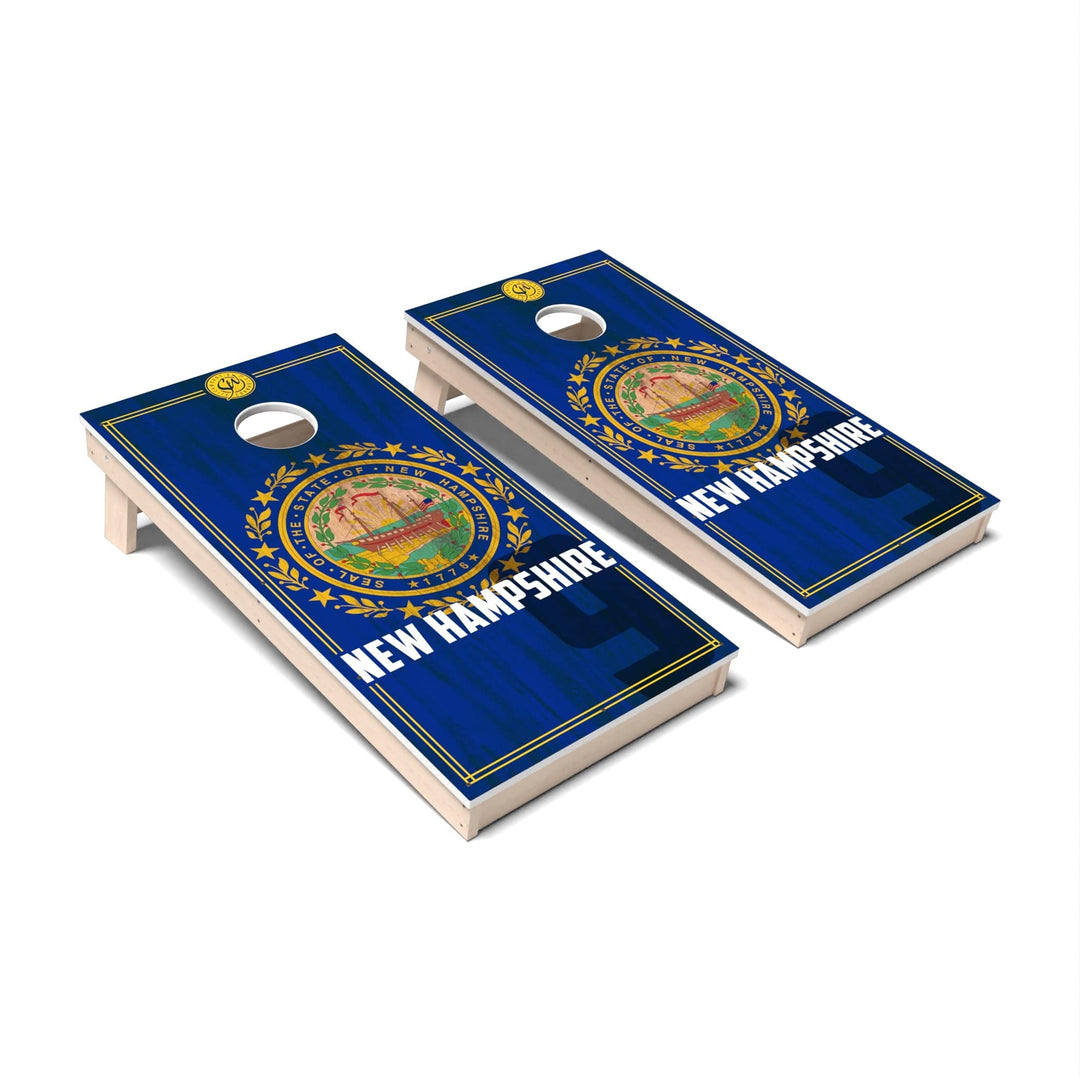 Slick Woody's Cornhole Co. Cornhole Board State Flag 2.0 New Hampshire Cornhole Boards - All Weather