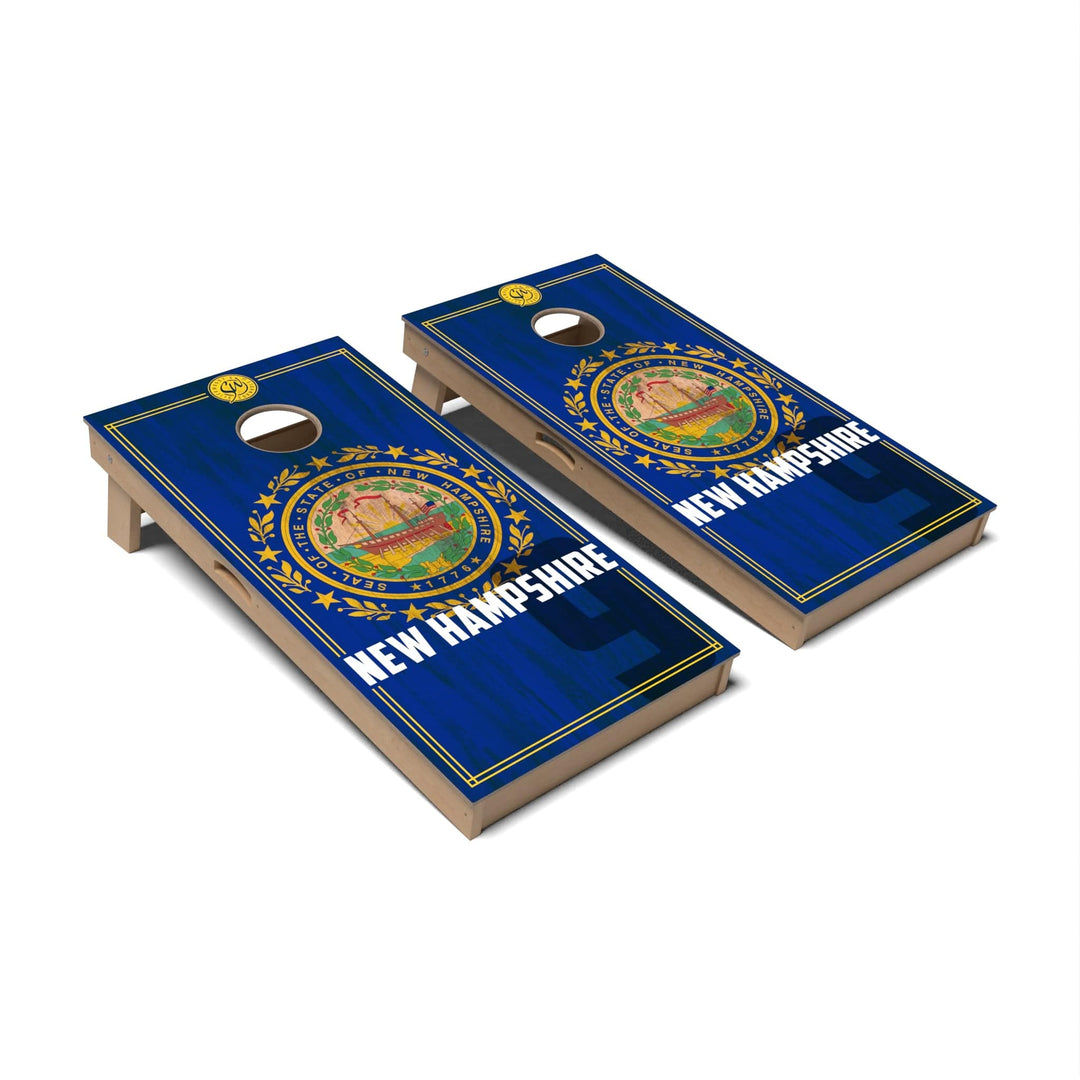 Slick Woody's Cornhole Co. Cornhole Board State Flag 2.0 New Hampshire Cornhole Boards - Professional Signature