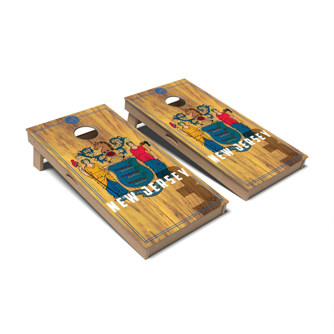 Slick Woody's Cornhole Co. Cornhole Board State Flag 2.0 New Jersey Cornhole Boards - Professional Signature