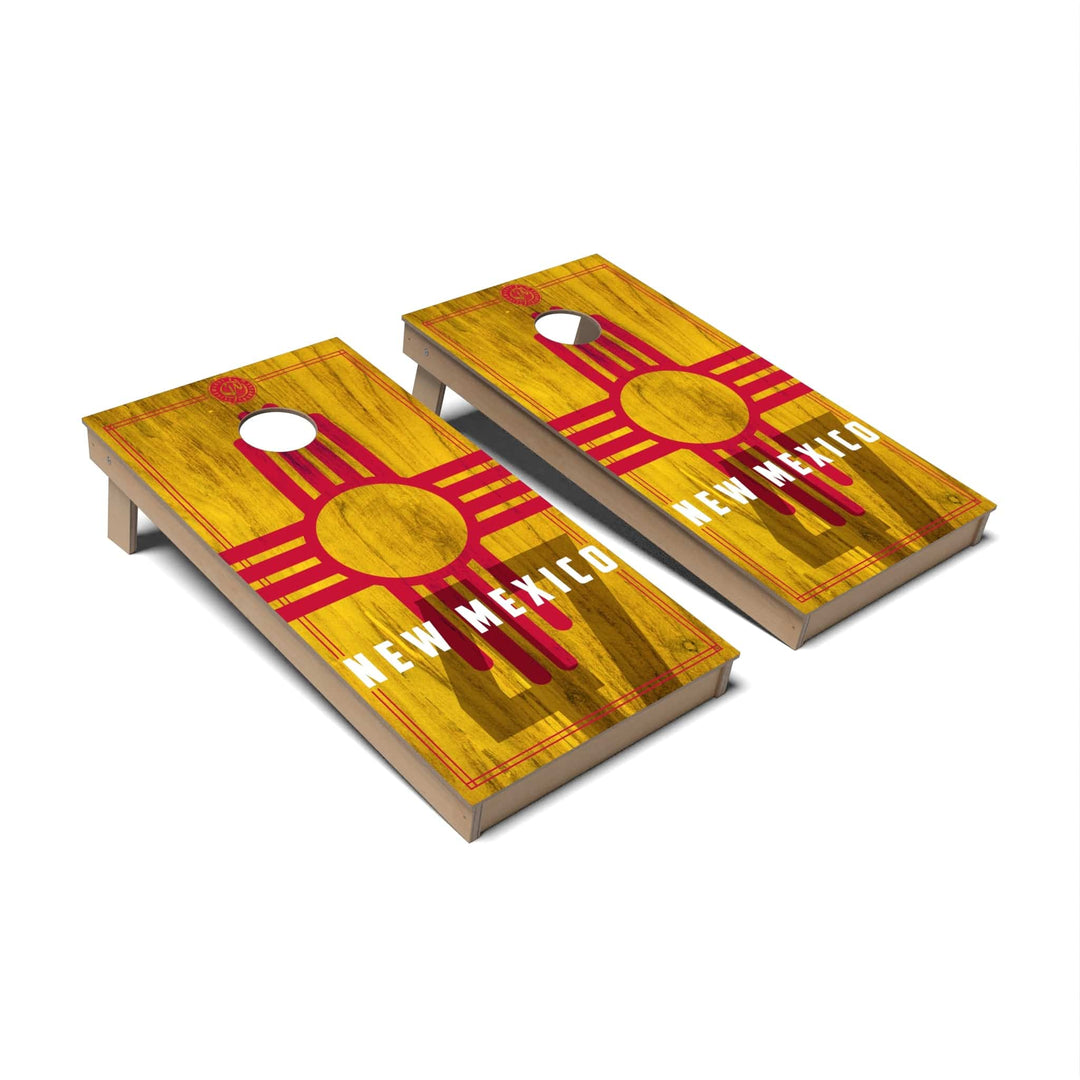 Slick Woody's Cornhole Co. Cornhole Board State Flag 2.0 New Mexico Cornhole Boards - Backyard